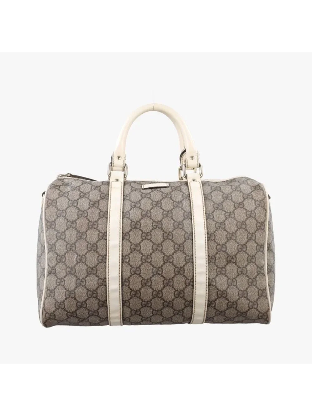 Gucci GG Plus Joy Supreme Beige White Leather Handbag